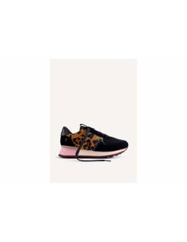 GIOSEPPO SNEAKERS NERA E LEOPARD