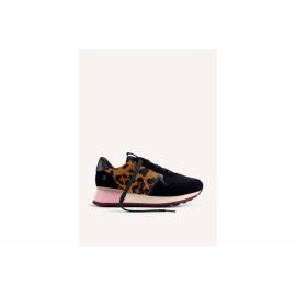 GIOSEPPO SNEAKERS NERA E LEOPARD