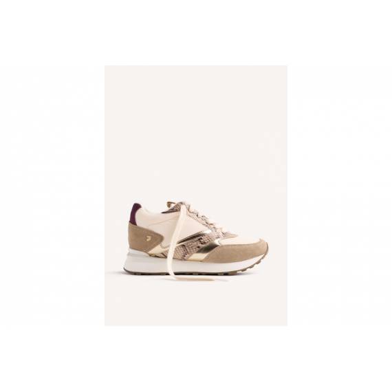 GIOSEPPO SNEAKERS TAUPE E PITONE