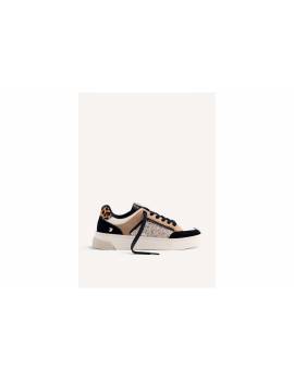 GIOSEPPO SNEAKERS NERA BIANCA LEOPARD