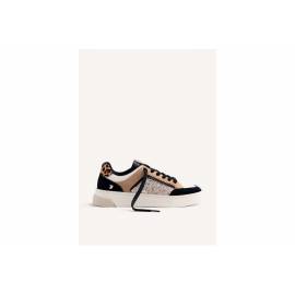 GIOSEPPO SNEAKERS NERA BIANCA LEOPARD