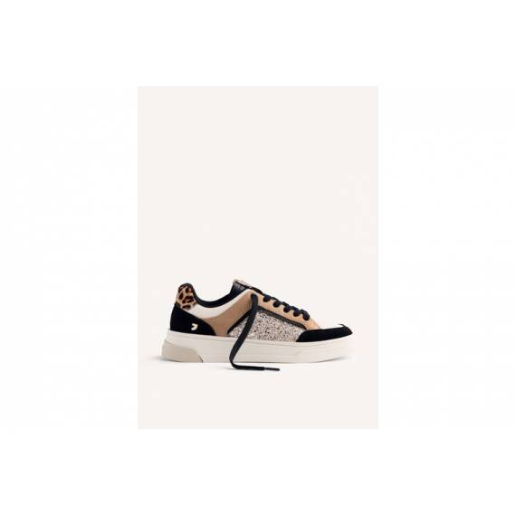 GIOSEPPO SNEAKERS NERA BIANCA LEOPARD