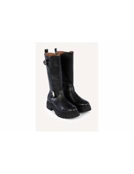 GIOSEPPO BIKER IN PELLE FIBBIE ARGENTO
