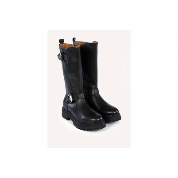 GIOSEPPO BIKER IN PELLE FIBBIE ARGENTO