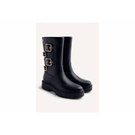 GIOSEPPO BIKER PELLE NERO CON FIBBIE ORO