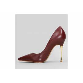 CARRANO DECOLLETE' BORDEAUX TACCO ORO