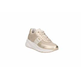 NERO GIARDINI SNEAKERS LUREX PLATINO