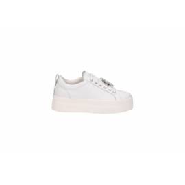 NERO GIARDINI SNEAKERS PELLE BIANCA CON CHARMS