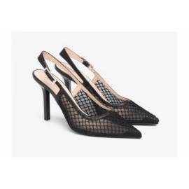 NERO GIARDINI SLING BACK RETINA NERA