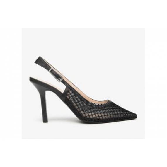 NERO GIARDINI SLING BACK RETINA NERA