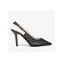 NERO GIARDINI SLING BACK RETINA NERA