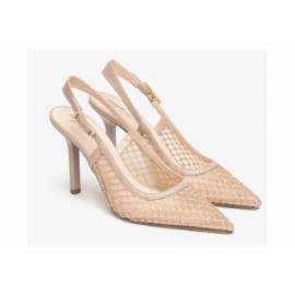 NERO GIRDINI SLINGBACK RETE NUDE