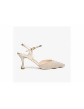 NERO GIARDINI SLING BACK LUREX ORO