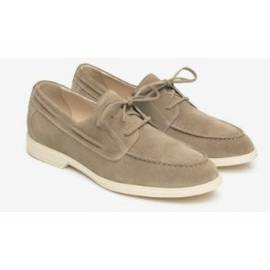 NERO GIARDINI STRINGATA IN CAMOSCIO COLOR ARGILLA