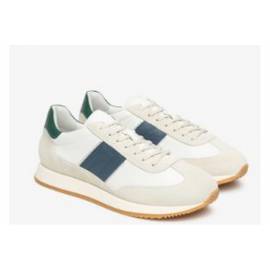 NERO GIARDINI SNEAKERS PELLE E CAMOSCIO BIANCA