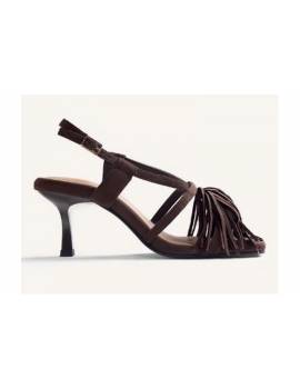 GIOSEPPO SANDALO CON TACCO E FRANGE T. MORO