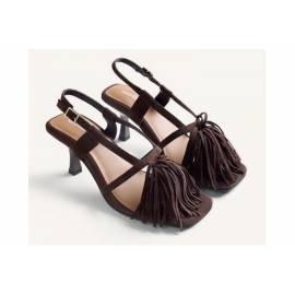 GIOSEPPO SANDALO CON TACCO E FRANGE T. MORO
