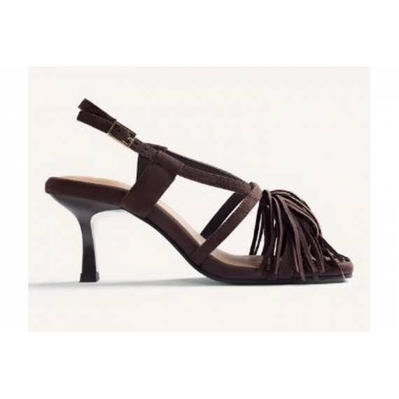 GIOSEPPO SANDALO CON TACCO E FRANGE T. MORO
