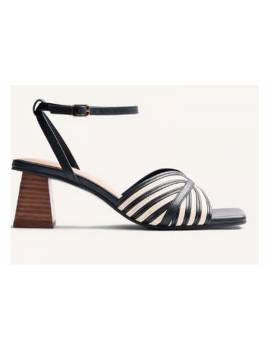 GIOSEPPO SANDALO CON TACCO BIANCO E NERO