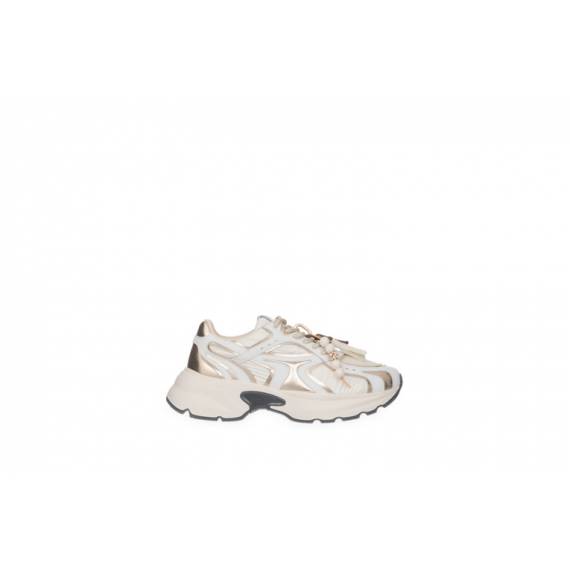 GIO PIU' SNEAKERS BIANCA E ORO