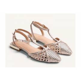 GIOSEPPO BALLERINA INTRECCIATA PLATINO