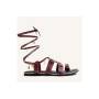 GIOSEPPO SANDALO IN PELLE CON BORCHI BURGUNDY