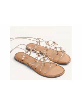 GIOSEPPO SANDALO INTRECCIO ORO CON CHARMS