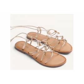 GIOSEPPO SANDALO INTRECCIO ORO CON CHARMS