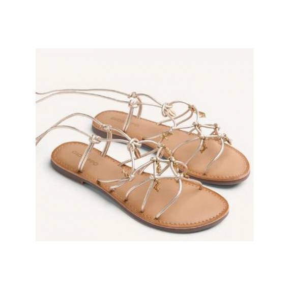 GIOSEPPO SANDALO INTRECCIO ORO CON CHARMS