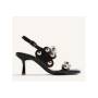 GIOSEPPO SANDALO NERO  CON TACCO CON BORCHIE