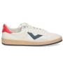4B12 SNEAKERS UOMO BIANCA CON DETTAGLI ROSSO E BLU