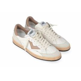 4B12 SNEAKERS BIANCA CON DETTAGLI CAMEL
