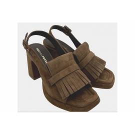 BRUNO PREMI SANDALO IN CAMOSCIO T. MORO CON FRANGE