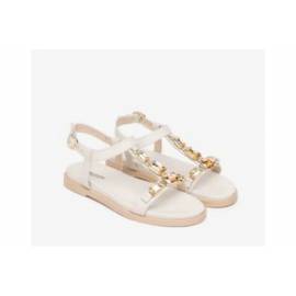 NERO GIARDINI SANDALO BASSO CON PIETRE ORO