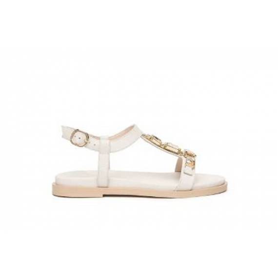 NERO GIARDINI SANDALO BASSO CON PIETRE ORO