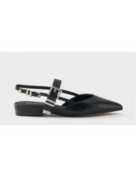 BRUNO PREMI SLINGBACK NERA CON DETTAGLI ARGENTO