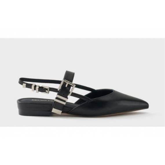 BRUNO PREMI SLINGBACK NERA CON DETTAGLI ARGENTO