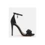 STEVE MADDEN SANDALO SATIN NERO CON FIOCCO